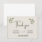 Boîte de Faveur Minimaliste Merci (Devant / Derrière)