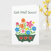 Boîte de fenêtre couleur de la carte Get Well (Fleur jaune)