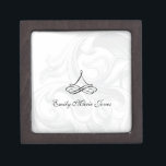 Boîte de garde de défilement élégante<br><div class="desc">Boîte de conservation parfaite pour la mariée et le marié,  la fête de mariage ou tous les invités. Modifiez le texte pour avoir votre propre message personnel et/ou photo. Idéal pour toutes les occasions : mariages,  anniversaires,  anniversaires et plus encore.</div>