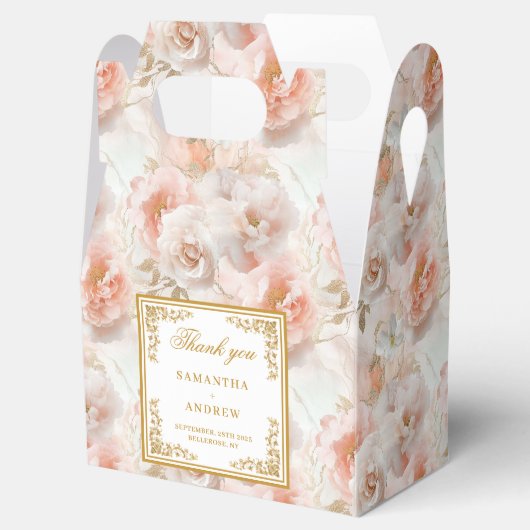 Boite de mariage préférée pour couleur or bleu min (Ouvert)