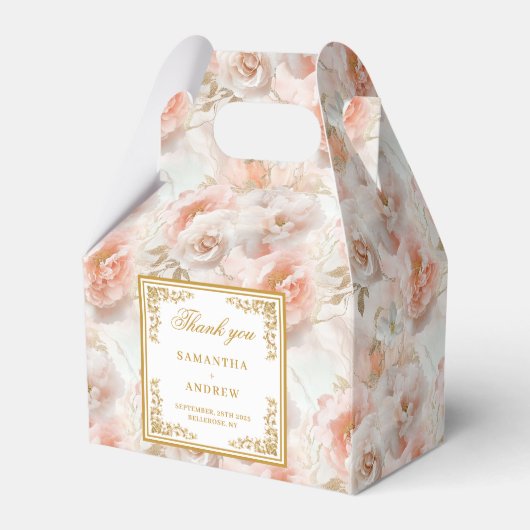 Boite de mariage préférée pour couleur or bleu min (Verso)