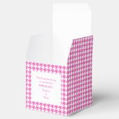 Boite de mariage rose Houndstooth (Ouvert)