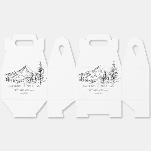 Boite de mariage rustique Mountain Woodland (Déplié)