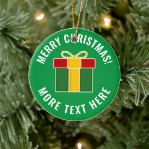 Boîte de Noël personnalisée cadeau ornement d'arbr