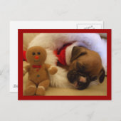 Boîte de Noël Sleepy Carte postale Puppy (Devant / Derrière)