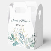 Boite de préférence de mariage aquarelle (Ouvert)