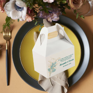 Boite de préférence de mariage aquarelle