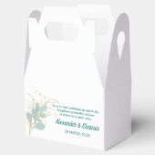 Boite de préférence de mariage aquarelle (Ouvert)