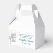 Boite de préférence de mariage aquarelle (Verso)