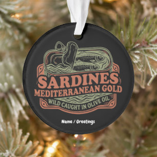 Boîte de sardines méditerranéennes vintage Rétro S