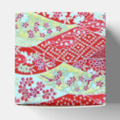Boite d'origine florale japonaise Washi Art Rouge (Haut)