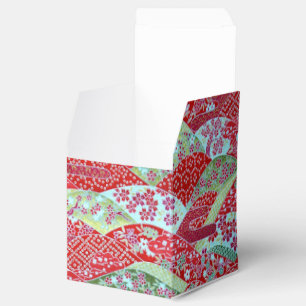 Boite d'origine florale japonaise Washi Art Rouge