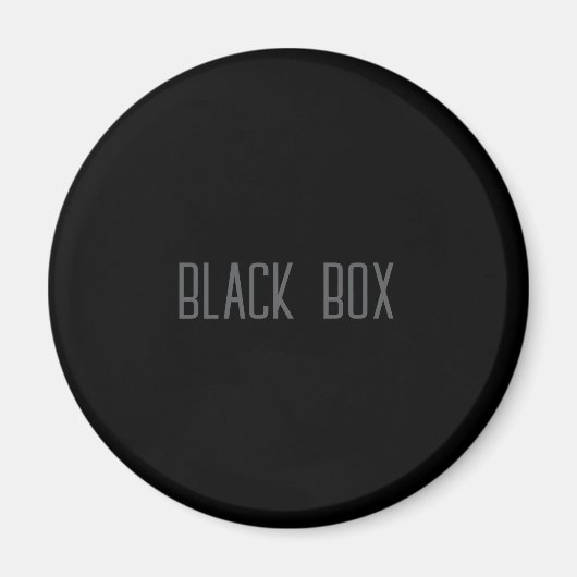 Boîte noire - Magnet typographique (Devant)