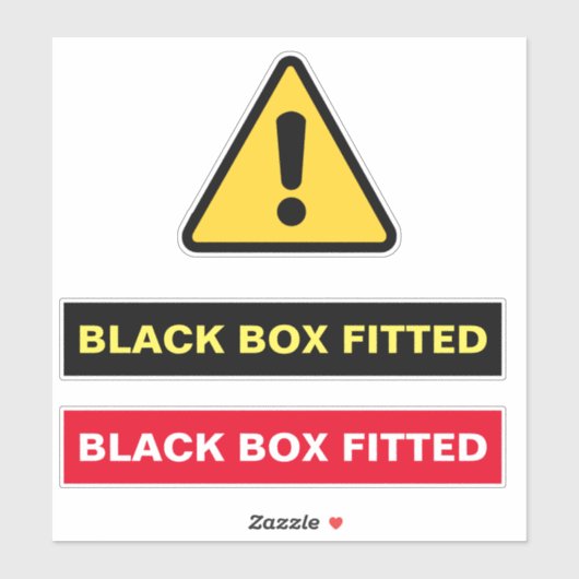 BOÎTE NOIRE STICKER FITTÉ (Feuille)