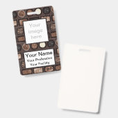 Boîte personnalisée de Badge de Chocolats (Recto et verso)