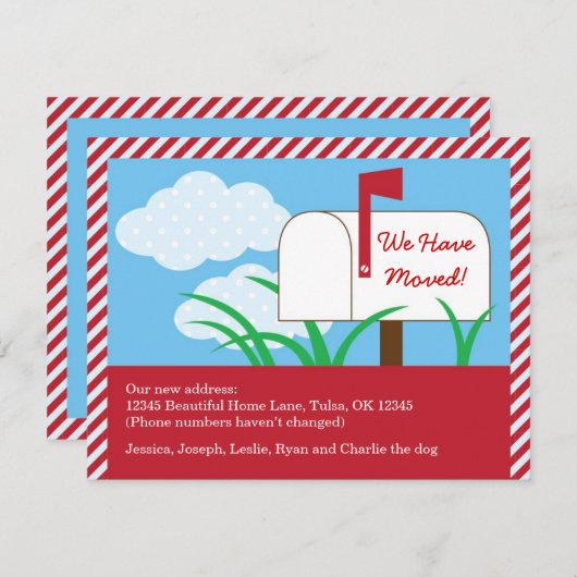 Boîte postale - Carte déplacée (Devant / Derrière)