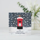 Boîte postale de Noël personnalisée et invitation (Debout devant)