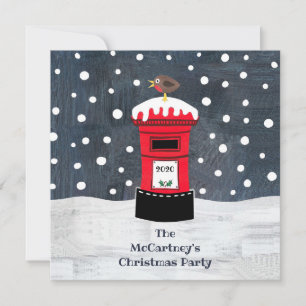 Boîte postale de Noël personnalisée et invitation