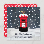 Boîte postale de Noël personnalisée et invitation (Devant / Derrière)