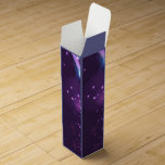 Boite Pour Bouteille De Vin Elégante Parties scintillant colorée et éclaboussu<br><div class="desc">Elégante parties scintillant colorée et lignes dynamiques scintillantes</div>