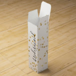 Boite Pour Bouteille De Vin Gold Glam Confetti Bridesmaid<br><div class="desc">Gold Glam Confetti Bridesmaid</div>