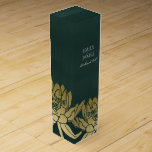 BOITE POUR BOUTEILLE DE VIN MONOGRAMME FLORAL VERT VERT VERT VERT VERT VERT VE<br><div class="desc">Si vous avez besoin d'une personnalisation ou d'autres éléments correspondants,  n'hésitez pas à me contacter à l'adresse yellowfebstudio@gmail.com</div>