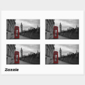 Boîte téléphonique rouge dans Londres autocollant  (Feuille)