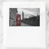 Boîte téléphonique rouge dans Londres autocollant  (Sac)