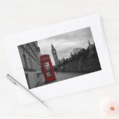 Boîte téléphonique rouge dans Londres autocollant  (Enveloppe)
