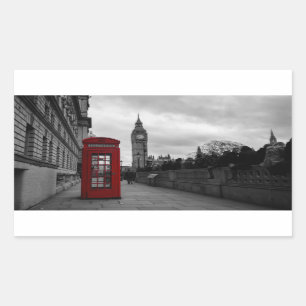 Boîte téléphonique rouge dans Londres autocollant 