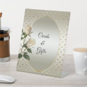 Boîtes à coeur d'or de Roses blanches Signes (In SItu)