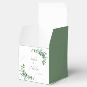 Boites cadeaux invités Vert Sauge eucalyptus (Ouvert)