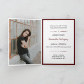 Boîtes de 4 Photo Maroon Graduation Invitation (Intérieur)