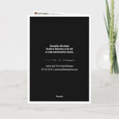 Boîtes de 4 photos en noir Invitation à la graduat (Dos)