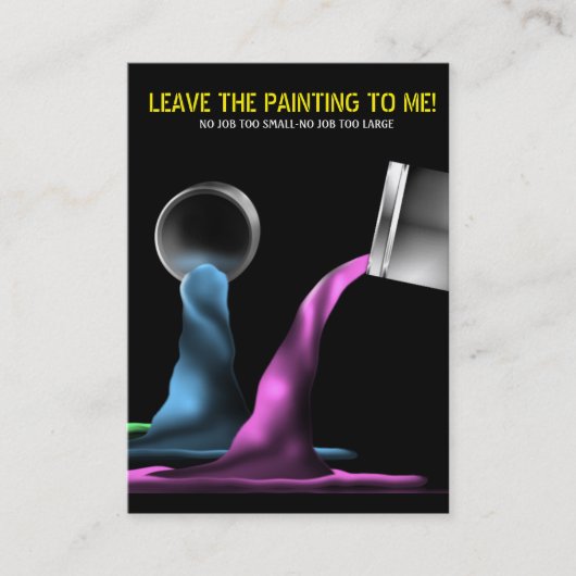 Boîtes de carte de visite de versement de peintre (Devant)