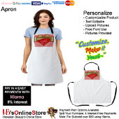 Boîtes de coeur Imprimer tablier avec Arrière - pl