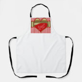 Boîtes de coeur Imprimer tablier avec Arrière - pl (Recto)