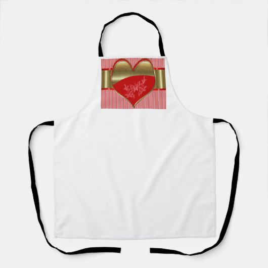 Boîtes de coeur Imprimer tablier avec Arrière - pl (Recto)