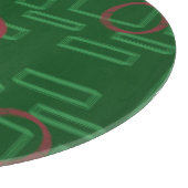 Boîtes géométriques sur la planche à découper vert (Coin)