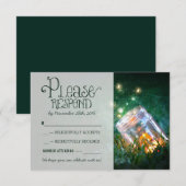 boîtes mason jar rustiques mariage jardin RSVP (Devant / Derrière)