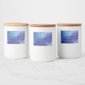 Boîtier à savon bleu et violet étiquette (Bouteilles)