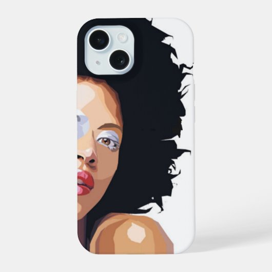 Boîtier Afrocentrique pour iPhone 15 (Verso)