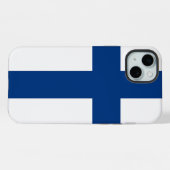 Boîtier Apple iPhone 15 Plus, drapeau de la Finlan (Verso Horizontal)