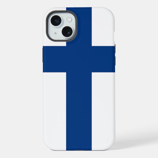 Boîtier Apple iPhone 15 Plus, drapeau de la Finlan (Verso)