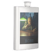 Boîtier avec texte flacon en acier inoxydable (Droite)