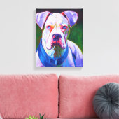 Boîtier blanc sur toile enveloppée (Insitu(Salon))