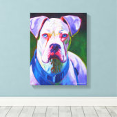 Boîtier blanc sur toile enveloppée (Insitu (Plancher de Bois))