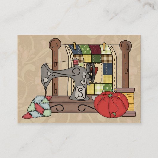 Boîtier cadeau à coudre / Carte Seamstress (Devant)