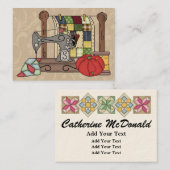 Boîtier cadeau à coudre / Carte Seamstress (Devant / Derrière)