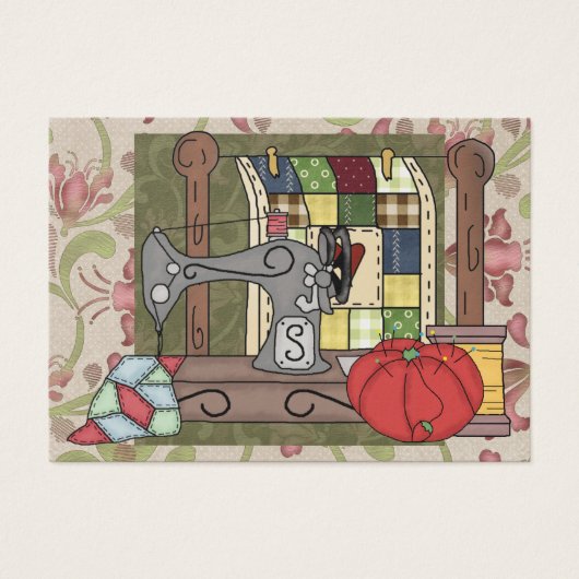 Boîtier cadeau à coudre / Carte Seamstress (Devant)